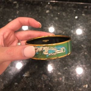 Hermès green and blue chain bangle!